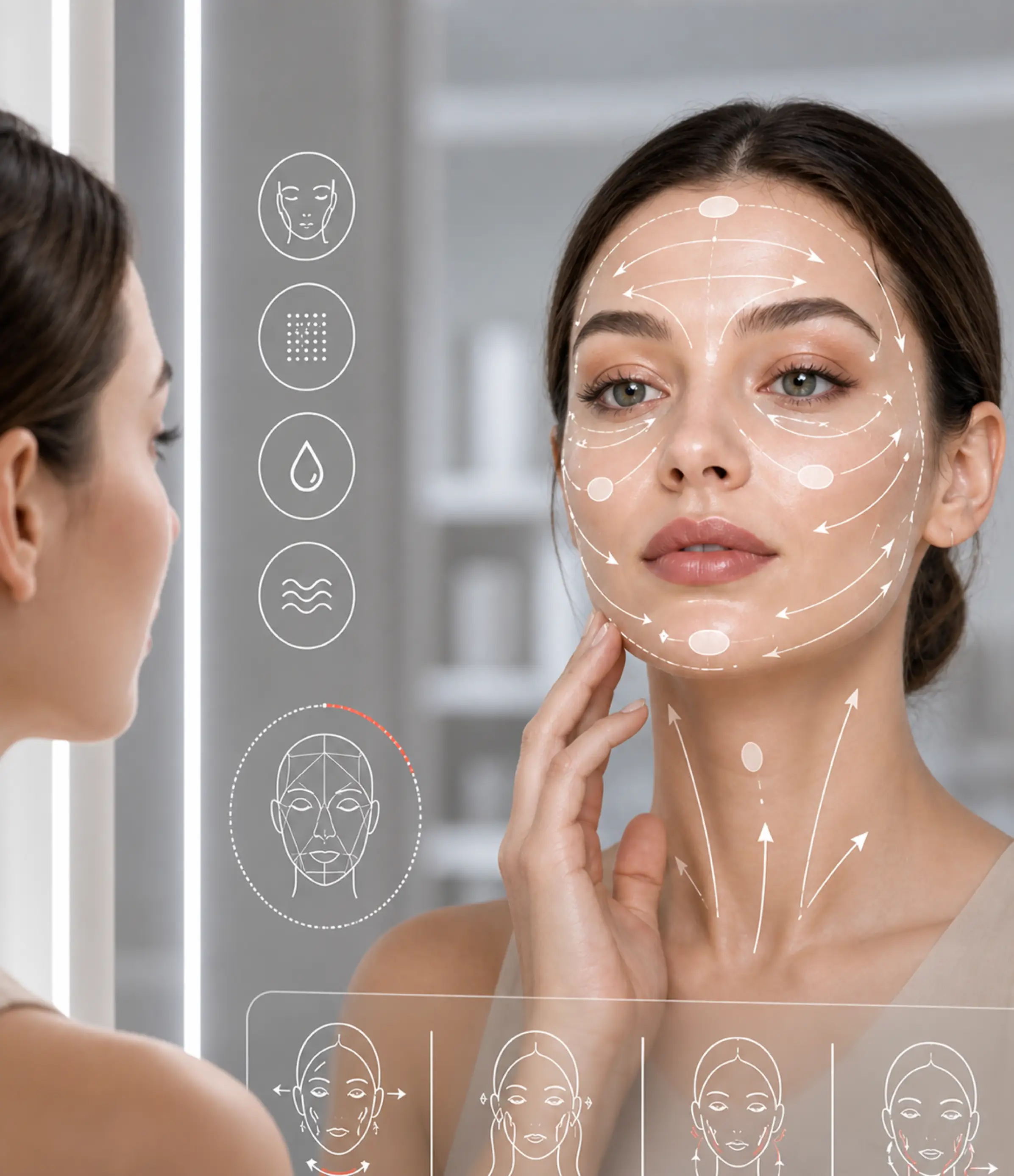 forYou smart mirror with AR care mapping, face analysis and cosmetics recommendations